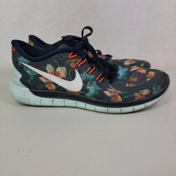 Nike Free 5.0 Floral Photosynthesis Athletic Running Shoes Women’s Size 9 Flower - Picture 8 of 12